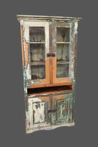 Original Antique Painted American Farm House Cabinet Stepback Cupboard Cover