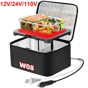 Tragbarer Backofen Elektrische Brotdose Speisenwärmer 12V/24V/110V Auto Lebensmittel Beheizt Wärmer - Bild 1 von 14