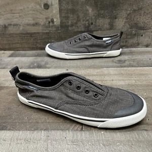 Sperry Top Sider Womens Black Charcoal Canvas Slip On Comfort Shoes size 8.5 M - Picture 1 of 5