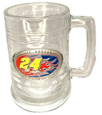NASCAR Jeff Gordon Glass Beer Stein 2013 #24 3 Time Winston Champion EUC - Image 1 of 4