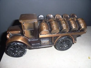 Vintage Banthrico 1928 Beer Barrel Delivery Truck Coin Bank Copper/Bronze - Picture 1 of 5