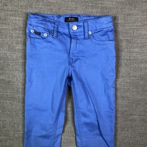 Polo Ralph Lauren Jeans Girls 8 Blue Tompkins Skinny Adjustable Waist - Picture 1 of 13