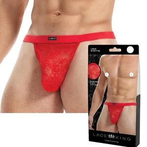 Sexy Men's Thong Bikini Pouch G-string Lace Jockstrap Backless Underwear L/XL - Picture 1 of 9