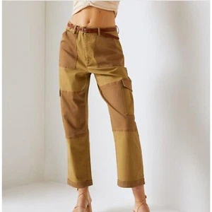 Avec Les Filles Damen Patchwork Cargohose Large Cropped Neu mit Etikett Anthropologie - Bild 1 von 11