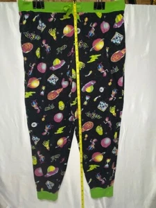 Adult Swim Rick & Morty Size XL Sleep Jogger Pajama Pants Green Black Space - Picture 1 of 5