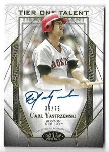 CARL YASTRZEMSKI 2022 TOPPS TIER ONE AUTO AUTOGRAPH CARD #39/75! - Picture 1 of 1