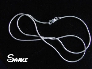 "Collar delicado de plata 925 para niño serpiente cadenas 18"" 20"" 22"" 26"" 28"" 30" - Imagen 1 de 2