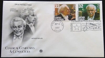 Scott 3158 3159 FDC George Szell Eugene Ormandy Classic Composers Conductors - Image 1 of 3