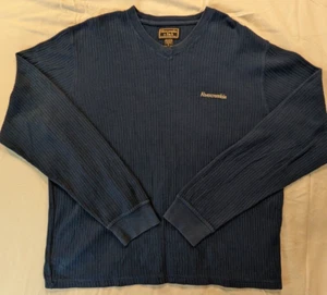 Vintage Abercrombie & Fitch Baumwolle Strickpullover Pullover marineblau Herren Größe XL - Bild 1 von 7