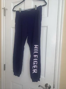 Girl’s size XL (16) navy logo Tommy Hilfiger joggers Sweat Pants With Pockets - Picture 1 of 4