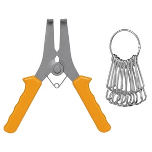 Kit de abrazaderas de resorte de inglete con 8 abrazaderas de resorte y alicate y clip de colección, esquina... - Imagen 1 de 8