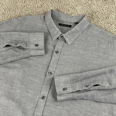 Theory Linen Shirt Mens XXL Essential Button Up Casual Beach Resort F118 - Image 1 of 4