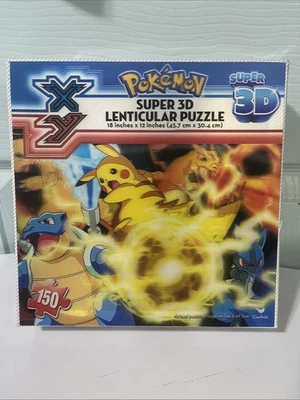 Pokemon Super 3D Lenticular Puzzle, 150 Pieces 18"×12" Brand New In Box Sealed  - Image 1 of 4