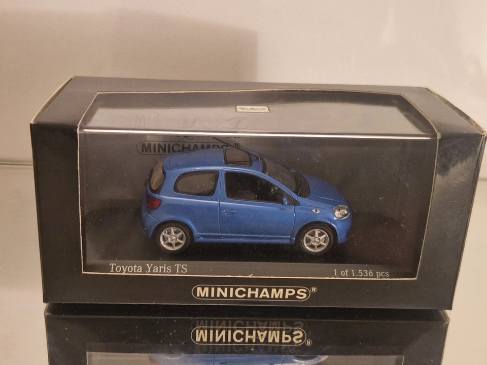 Toyota Yaris TS 2001 Blue With 1:43 Minichamps EXTREMELY RARE!! - Image 1 of 4