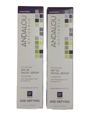 Lot 2-Andalou Naturals Age-Defying DIY Booster SPF30 Facial Serum Exp 4/26 - Image 1 of 4