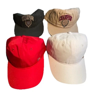 Lote de 4 gorras ajustables de béisbol Laurel Shueld logotipo campeón nuevo con etiquetas Foto 1 de 4