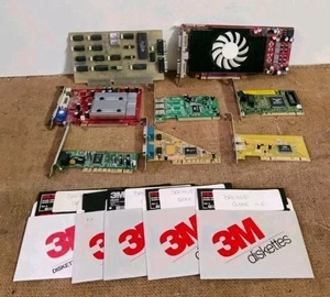 Vintage Computer Karten + Floppy Lot 5,25" + Soundkarten Video Retrogame  - Bild 1 von 5