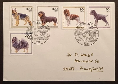 Germany stamp 1995 Youth Welfare Dogs first day cover - Image 1 of 2