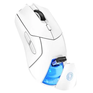 White Wireless Gaming Mouse, Tri Mode (2.4G/Bluetooth/Wired), PAW3311 Sensor,... - Picture 1 of 7