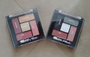 Lot 2 KLEANCOLOR Eyeshadow & Blush Compact Palette Matte Shimmer Shade w/Brush - Picture 1 of 19
