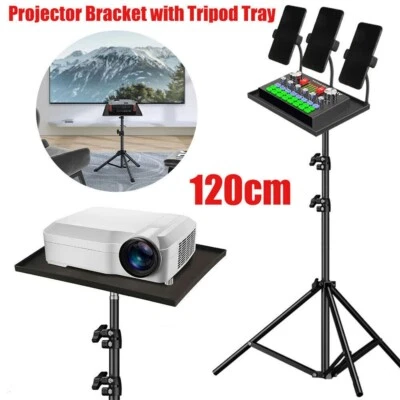 DVD Projector Bracket Laptop DJ Tripod Stand Adjustable Height with Tripod Trays - Image 1 of 4