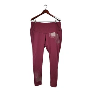 Adidas Women's Plus Size Holiday GFX Burgundy Athletic Leggings Size 2X - Picture 1 of 11