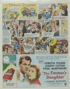 The Farmer's Daughter Vintage Movie Print Ad w/ Loretta Young Joseph Cotten - Picture 1 of 8