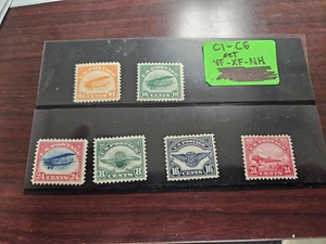 Unused: M/NH, VF/EF U.S. C1-6 - 1918-23 First Airmail Stamps, set of 6 - Picture 1 of 3