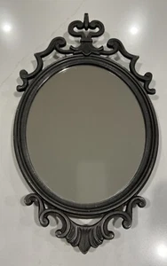 Vintage Metalars Hand Made Pewter Ornate Oval Wall Mirror MI Italy - Picture 1 of 14