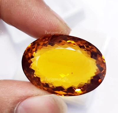 AAA+ 60 Ct. Yellow Citrine Oval Cut Loose Gemstone for Ring & Pendant Gifts - Image 1 of 4