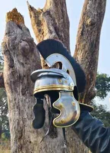 Casco Armadura Romana Medieval Auténtico Metal Réplica Casco Romano Histórico - Imagen 1 de 8