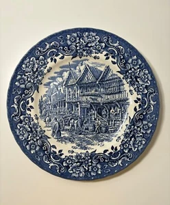 Royal Tudor England Blue and White Ironstone Antique Decorative Plates - Picture 1 of 5