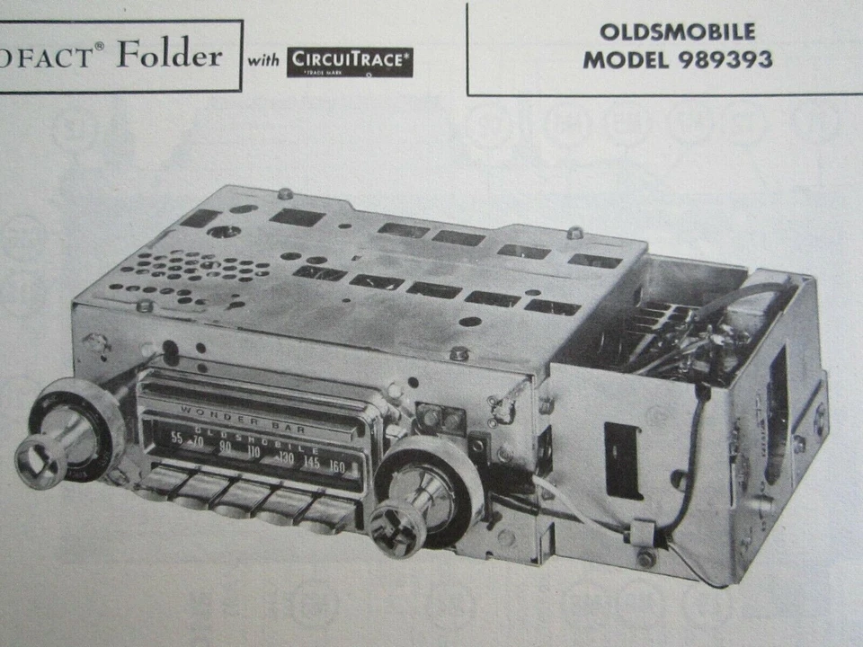 1961 OLDSMOBILE 989393 WONDER BAR RADIO PHOTOFACT - Image 1 of 1