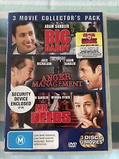 Adam Sandler Films Big Daddy/Anger Management/Mr. Deeds 3 Movies Region 4