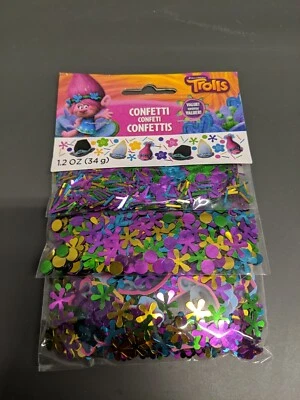 Trolls Poppy DreamWorks confeti fiesta de cumpleaños paquete de 3 1,2 OZ en total Foto 1 de 2