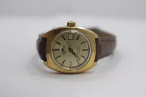 Vin Womens Fortis CAL 2671 17 Jewel Automatic Gold Tone Watch 24.5mm Serviced - Picture 1 of 6