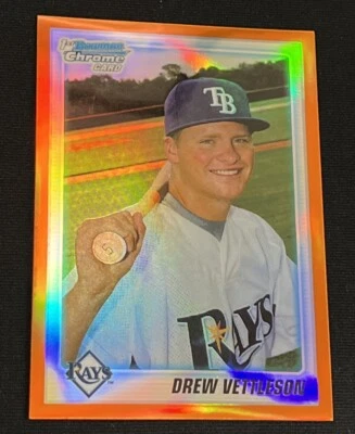 2010 Bowman 1st Drew Vettleson 22/25 #BDPP59 Chrome Prospects Orange Refractor - Image 1 of 2