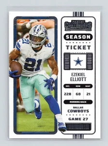 2022 Panini Contenders - Season Ticket #28 Ezekiel Elliott - Dallas Cowboys - Picture 1 of 2