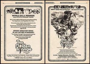 THE GOLDEN TRIANGLE__Original 1975 Trade AD promo / poster__LO LIEH_Jin san jiao - Picture 1 of 3