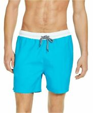 INC Liam Mens Blue/White Quick Dry Swimwear Trunk Shorts $45, Size Large