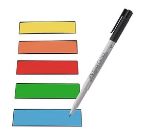 Magnetstreifen Etiketten bunt 100x30 mm - 25 Stück - beschreibbar incl. Stift - Bild 1 von 2