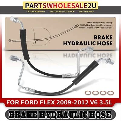 Manguera hidráulica de freno delantera izquierda y derecha 2 piezas para Ford Flex 2009 2010 2011 2012 Foto 1 de 4