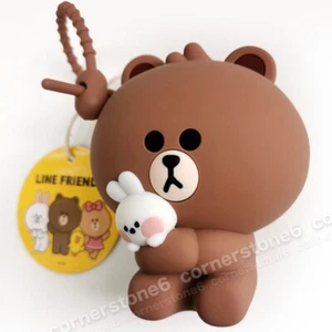 ~ Line Friends - BROWN with CONY - silicone Doll - zipper coins case * - Picture 1 of 8