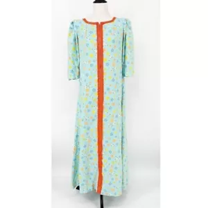 Vintage BETE INC Hawaiian Muumuu Zip Front - Picture 1 of 15
