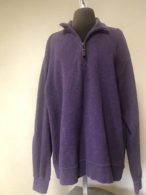 Suéter Orvis Para Hombre Grande Púrpura Algodón Manga Larga 1/4 Cremallera Pesca con Mosca Foto 1 de 4