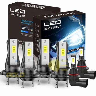 For Mercedes-Benz SL500 2003-2006 White LED Headlight + Fog Light Bulbs Kit 6pcs Foto 1 de 4