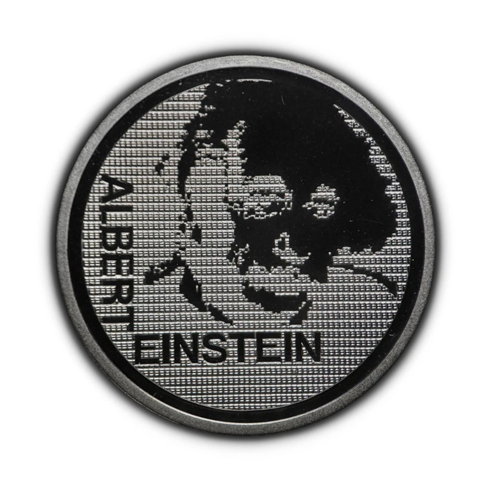 SWITZERLAND. 1979, 5 Francs - Albert Einstein, Portrait, Letter E, Proof 2 - Image 1 of 4