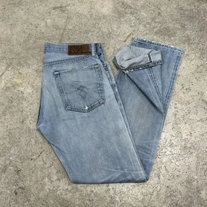 RRL Ralph Lauren Jeans 32x32 Selvedge Denim USA Made Button Fly Distressed VTG - Picture 1 of 19