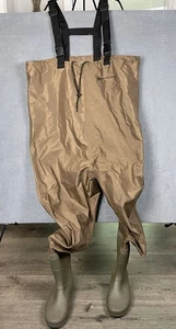 Hodgman Mack CBC 12 Waders Boots Mens 12 Brown Rubber Trout Fishing Outdoors - Picture 1 of 6