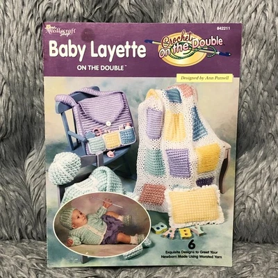 Crochet on the Double "Baby Layette" Needlecraft Shop Crochet Pattern Book - Image 1 of 4